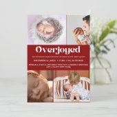 冬の大喜びホリデークリスマスフォト誕生 案内状 (スタンド正面)