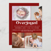 冬の大喜びホリデークリスマスフォト誕生 案内状 (正面/裏面)