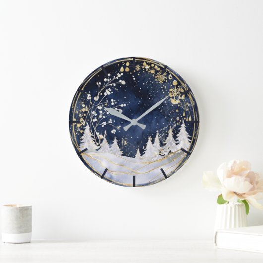 冬の天体エレガンス ラージ壁時計 (ホーム)