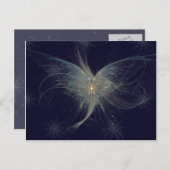 冬の天使のフラクタルアート シーズンポストカード (正面/裏面)