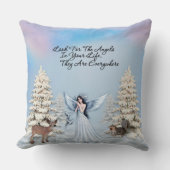 冬の天使は装飾用クッションどこでもあります クッション (正面)