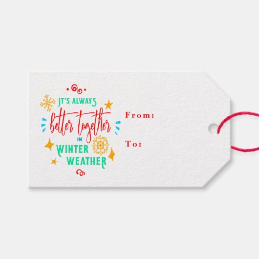 冬の天気で常に一緒に良いクリスマス, ZSG ギフトタグ (正面(横))