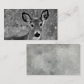 冬の天気の雪 名刺 (正面/裏面)