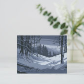 冬の天気イラストレーションはがき ポストカード (スタンド正面)