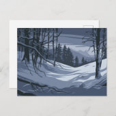 冬の天気イラストレーションはがき ポストカード (正面/裏面)