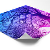 冬の太陽と紫の木 ポスター (角)