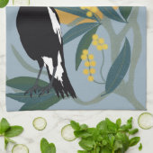 冬の太陽の中のマグパイ キッチンタオル (折り畳み)