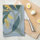 冬の太陽の中のマグパイ キッチンタオル (四つ折り)