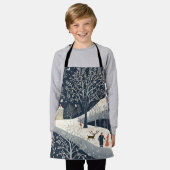 冬の太陽の暖かさ エプロン (着用した状態)