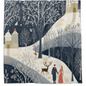 冬の太陽の暖かさ シャワーカーテン (正面)