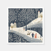 冬の太陽の暖かさ スタンダードカクテルナプキン (正面)