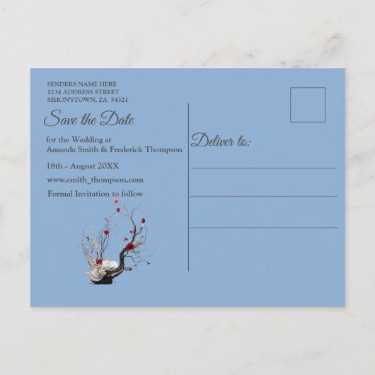 冬の太陽の暖かさ 案内ポストカード (裏面)