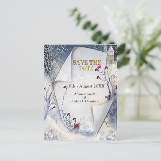 冬の太陽の暖かさ 案内ポストカード (スタンド正面)