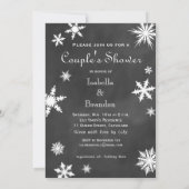 冬の夫婦のシャワータイムでシャンパンを飲む 招待状 (裏面)