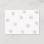 冬の女の子のクマの本ベビー囲いカード エンクロージャーカード (裏面)