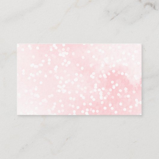 冬の女の子の赤ちゃんシャワーおむつラッフル エンクロージャーカード (裏面)