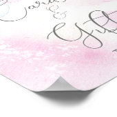 冬の女の子の赤ちゃんシャワーカードとギフトポスター ポスター (角)