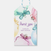 冬の女の子の赤ちゃんシャワー ギフトタグ (正面)