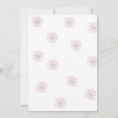 冬の女の子 ウッドランドクマ 花のベイビーシャワー 招待状 (裏面)