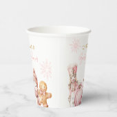 冬の女エレガントの子の赤ちゃんシャワー 紙コップ (右)