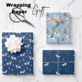 冬の女乗馬 ラッピングペーパーシート