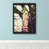 冬の女性 キャンバスプリント (インサイチュ (ウッドフロア))