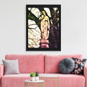 冬の女性 キャンバスプリント (インサイチュ (リビング))