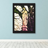 冬の女性 キャンバスプリント (インサイチュ (ウッドフロア))