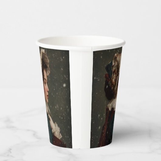 冬の女性 紙コップ (右)