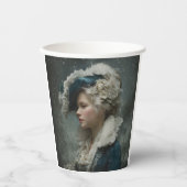 冬の女性 紙コップ (正面)