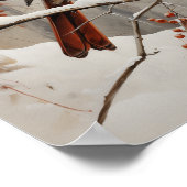 冬の女性(鳥)ショウジョウコウカンチョウ ポスター (角)