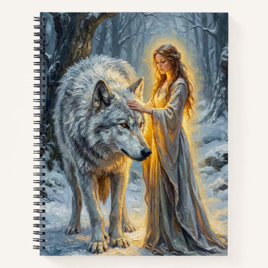 冬の女神と白狼 ノートブック (正面)