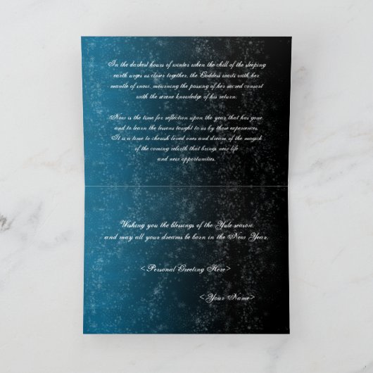 冬の女神 シーズンカード (内部)