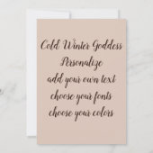 冬の女神 招待状 (裏面)