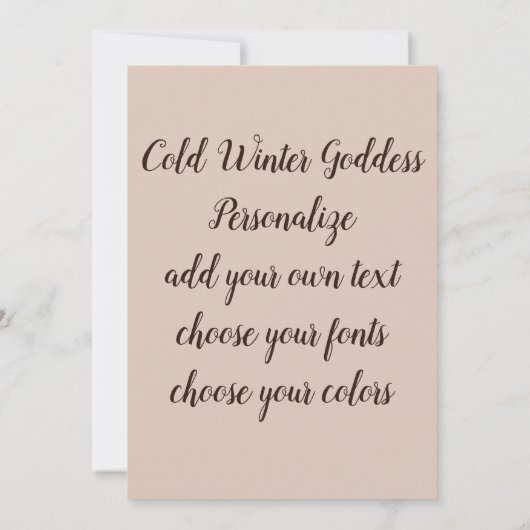 冬の女神 招待状 (裏面)