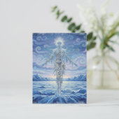 冬の女神 雪と氷の山々 ポストカード (スタンド正面)