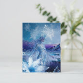 冬の女神 雪と氷 ポストカード (スタンド正面)