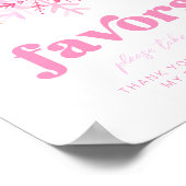 冬の好意のサイン |スノーフレーク誕生日シンボルや象徴 ポスター (角)