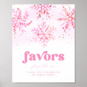 冬の好意のサイン |スノーフレーク誕生日シンボルや象徴 ポスター (正面)