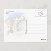 冬の妖精が馬に乗飛んでいるる ポストカード (裏面)