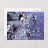 冬の妖精と馬 シーズンポストカード (正面/裏面)