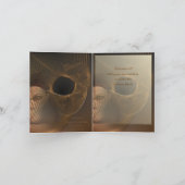 冬の妖精のフラクタルの芸術 サンキューカード (内部)