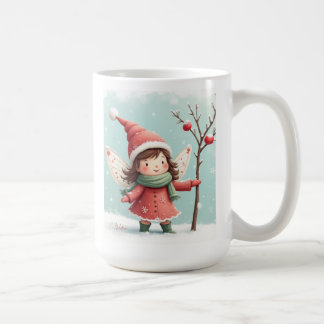 冬の妖精のマグ コーヒーマグカップ