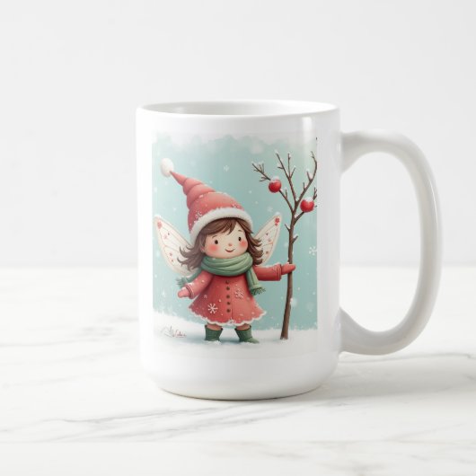冬の妖精のマグ コーヒーマグカップ (右)