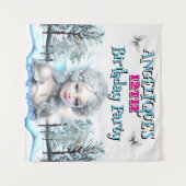 冬の妖精パーティー飾り 女の子の誕生日 タペストリー (正面(横))