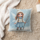 冬の妖精ピロー クッション (ブランケット)