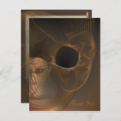 冬の妖精フラクタル・アート ポストカード (正面/裏面)