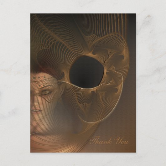 冬の妖精フラクタル・アート ポストカード (正面)