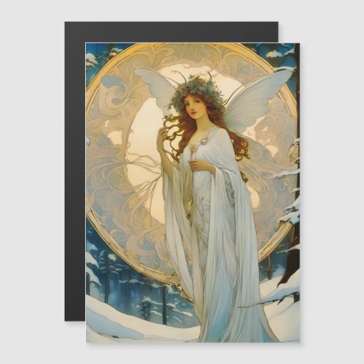 冬の妖精 – アーティスティック磁気カード (正面/裏面)