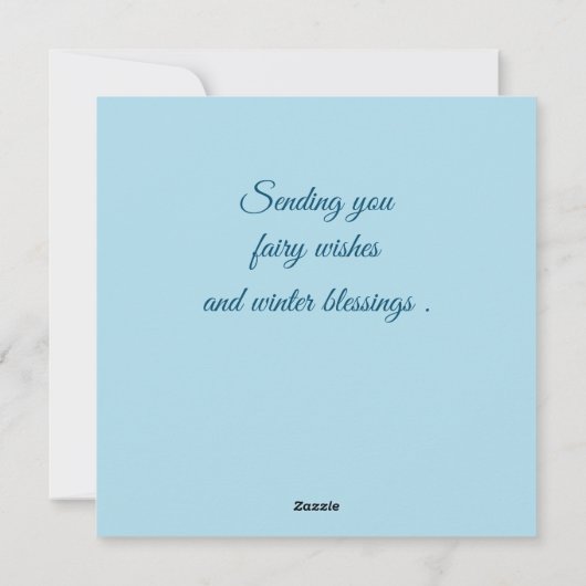 冬の妖精 – アーティスティック シーズンカード (裏面)